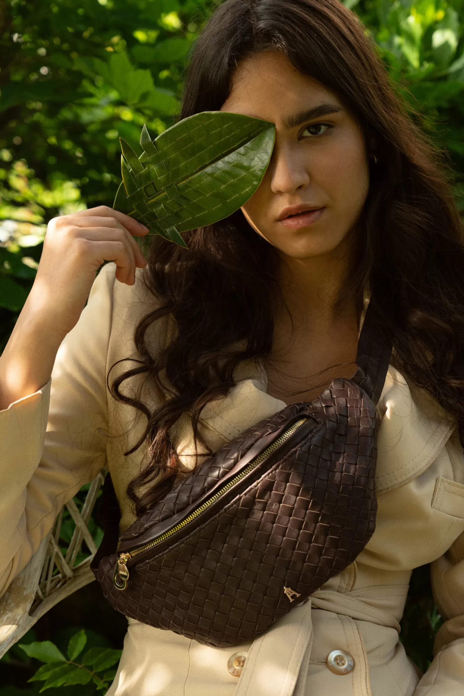 Fashion Craie Studio Belt Bag Tressé Brownie Camel