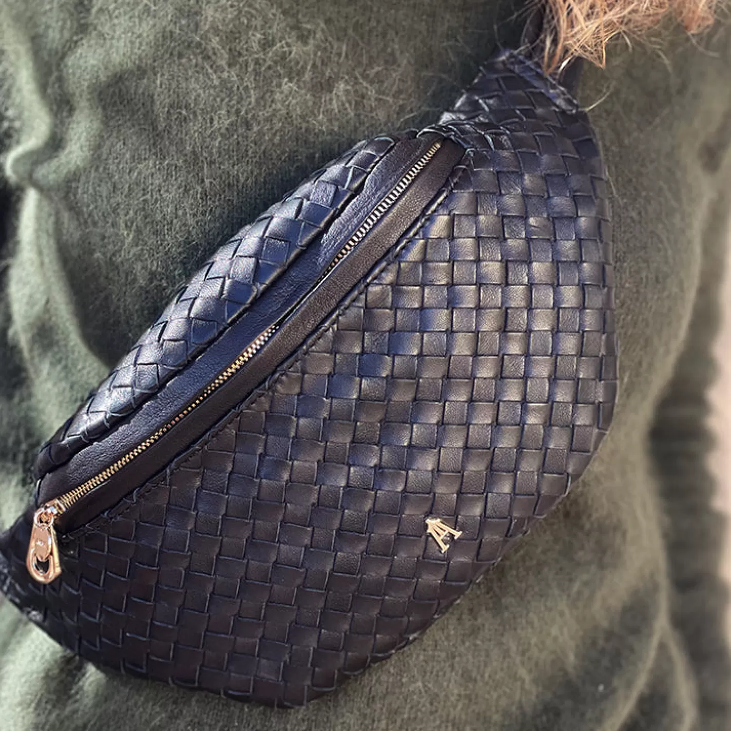 Flash Sale Craie Studio Belt Bag Tressé Noir