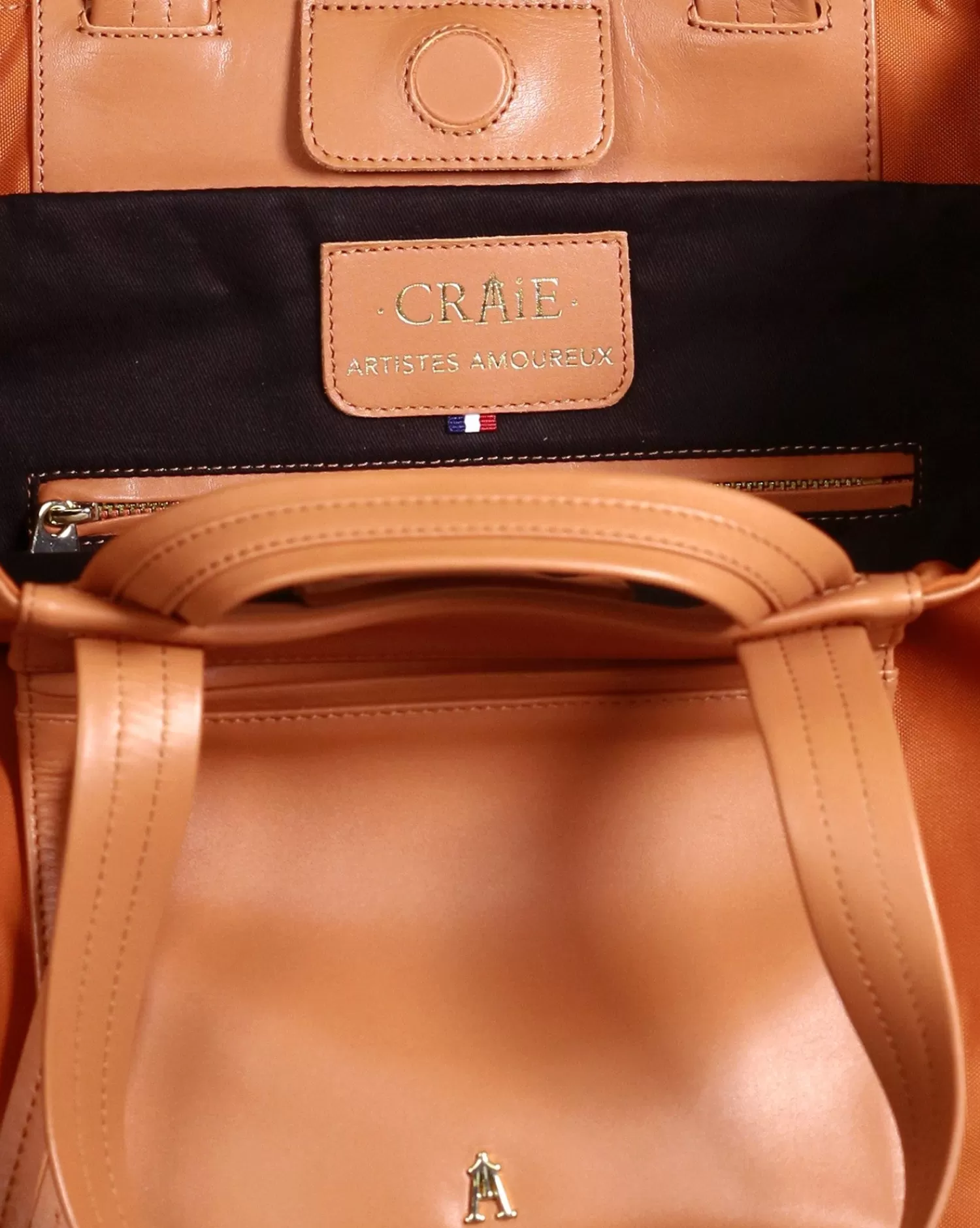 cabas_officier_nylon_orange_2.webp Clearance Craie Studio Cabas Officier Nylon Orange