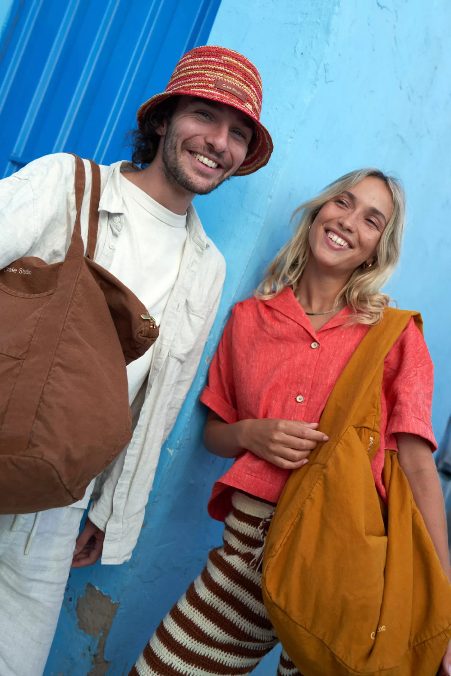 Online Craie Studio Petit Hobo coton Chocolat Camel