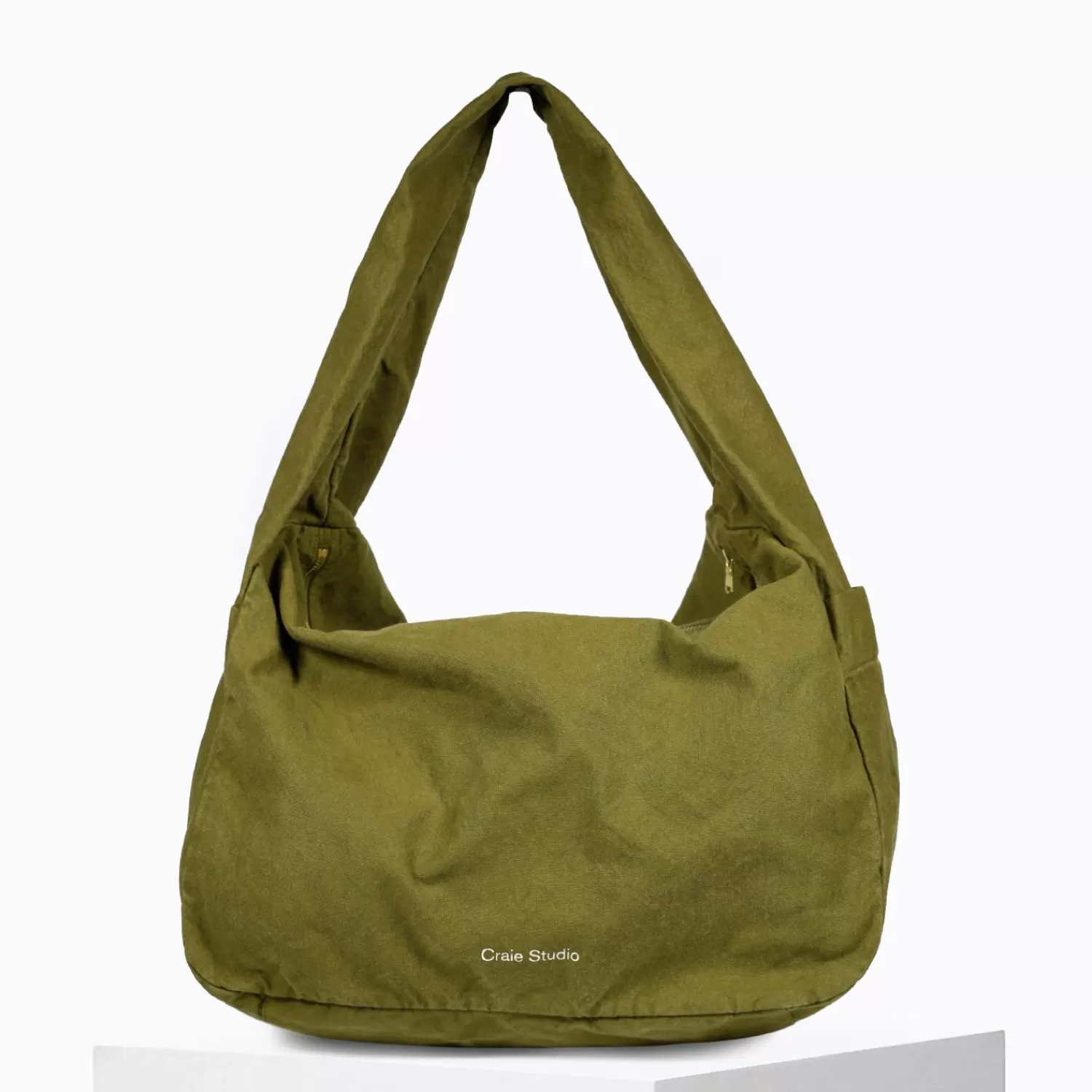 New Craie Studio Petit Hobo coton Vert Kaki