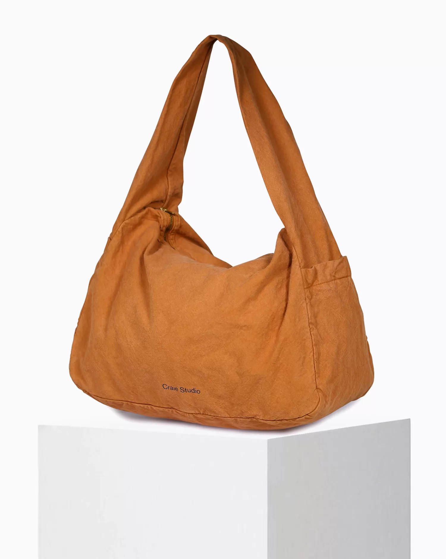 petit_sac_hobo_coton_fondant_2.webp Best Sale Craie Studio Petit sac Hobo coton Fondant Camel
