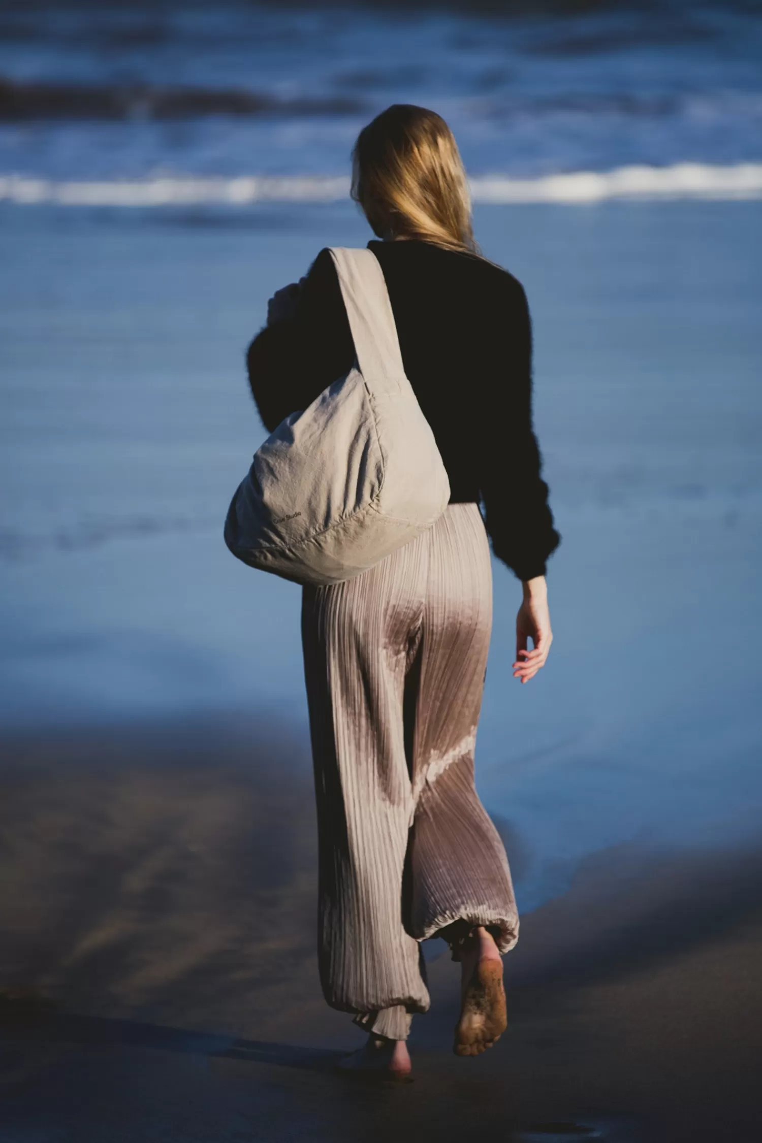 petit_sac_hobo_coton_nougat_5.webp Best Sale Craie Studio Petit sac Hobo coton Nougat Rose