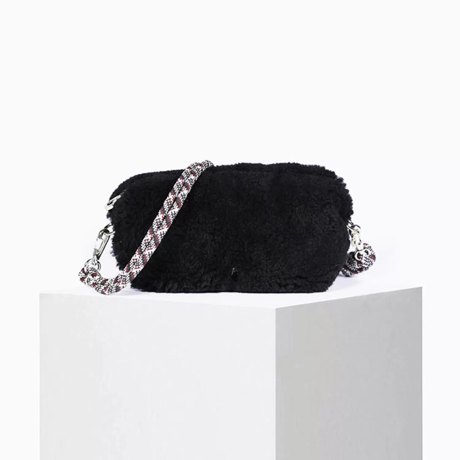 Shop Craie Studio Pochette Nuage Laine Noir