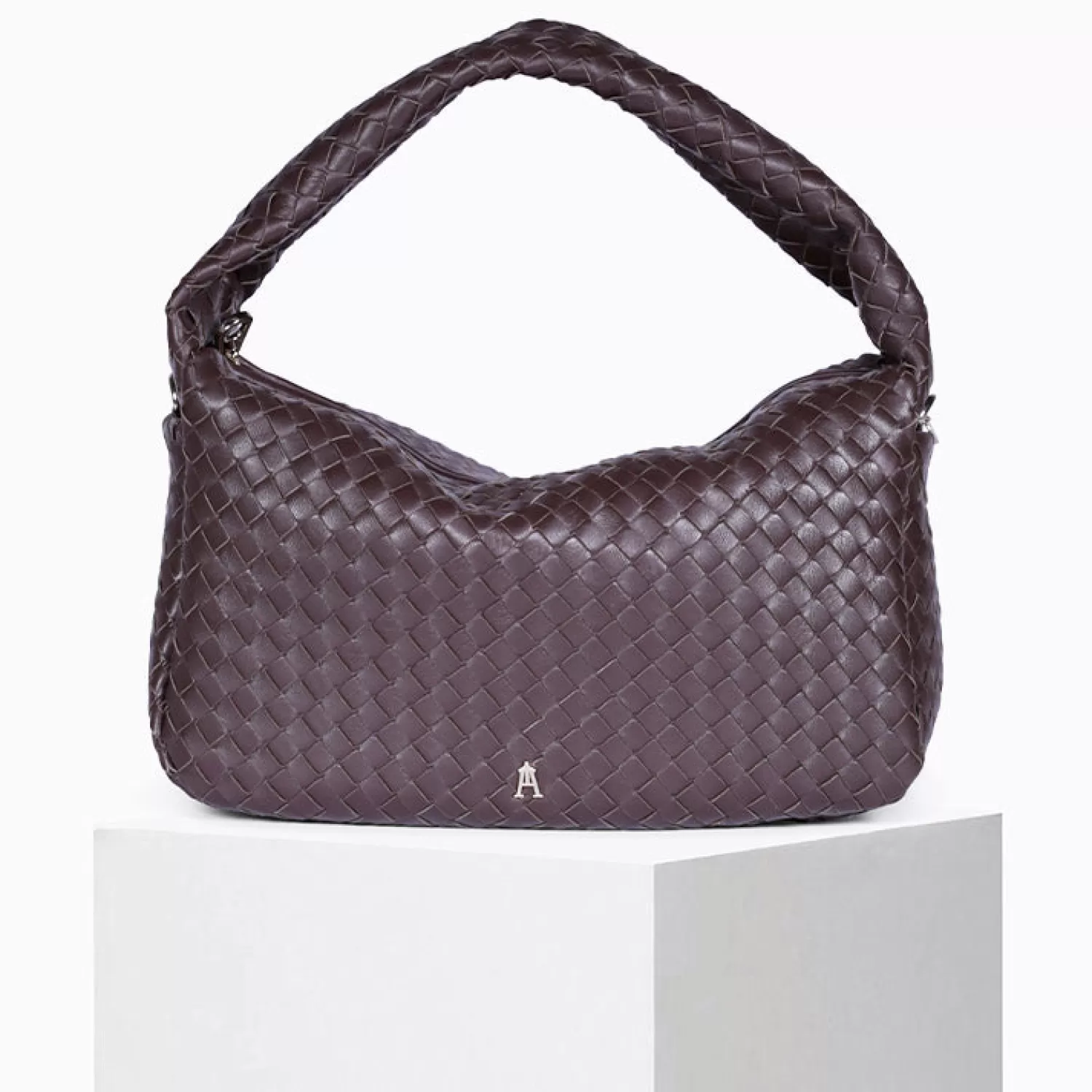 Outlet Craie Studio Sac Ballon Tressé Brownie Brun