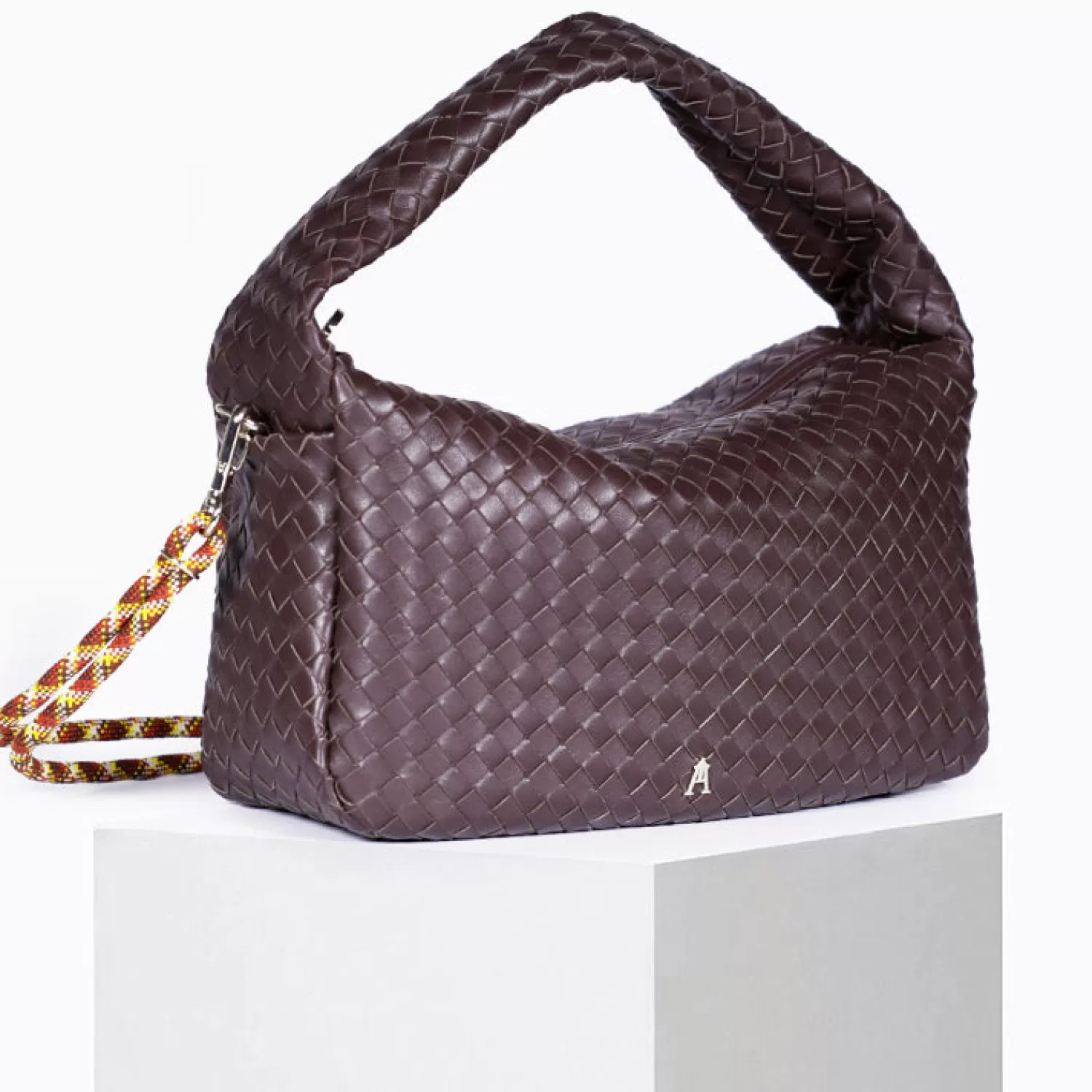 Outlet Craie Studio Sac Ballon Tressé Brownie Brun