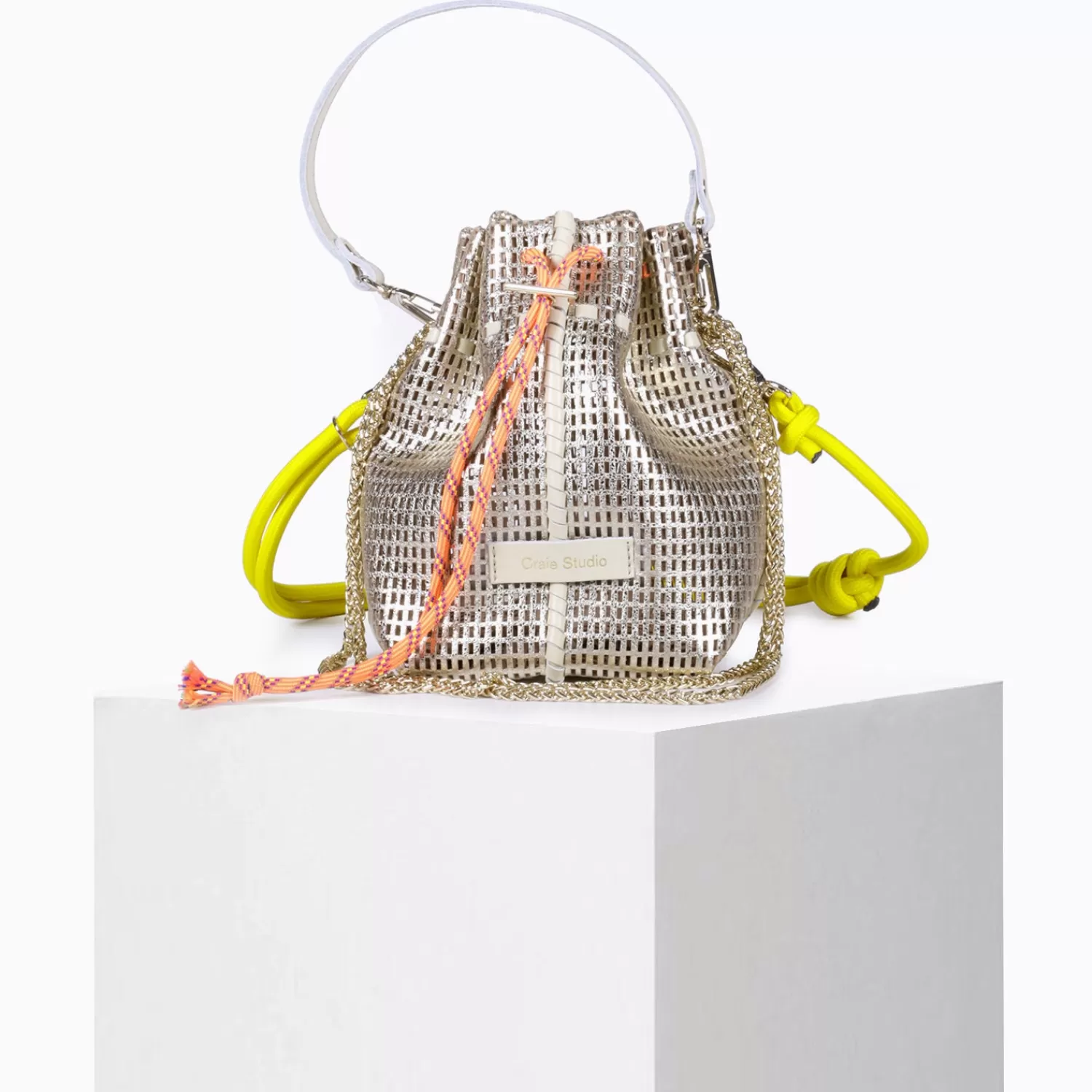 Best Craie Studio Sac Bibi métallisé Or