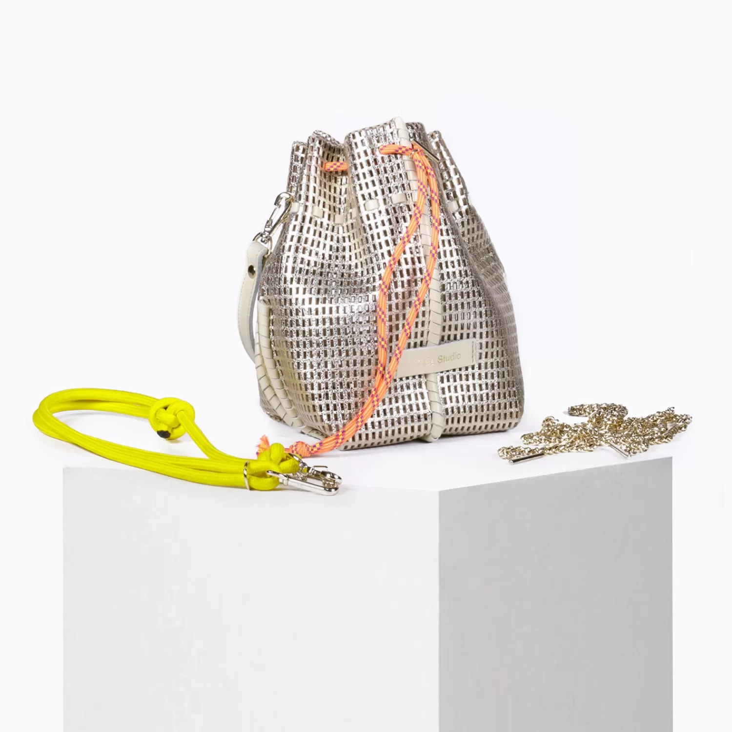 Best Craie Studio Sac Bibi métallisé Or