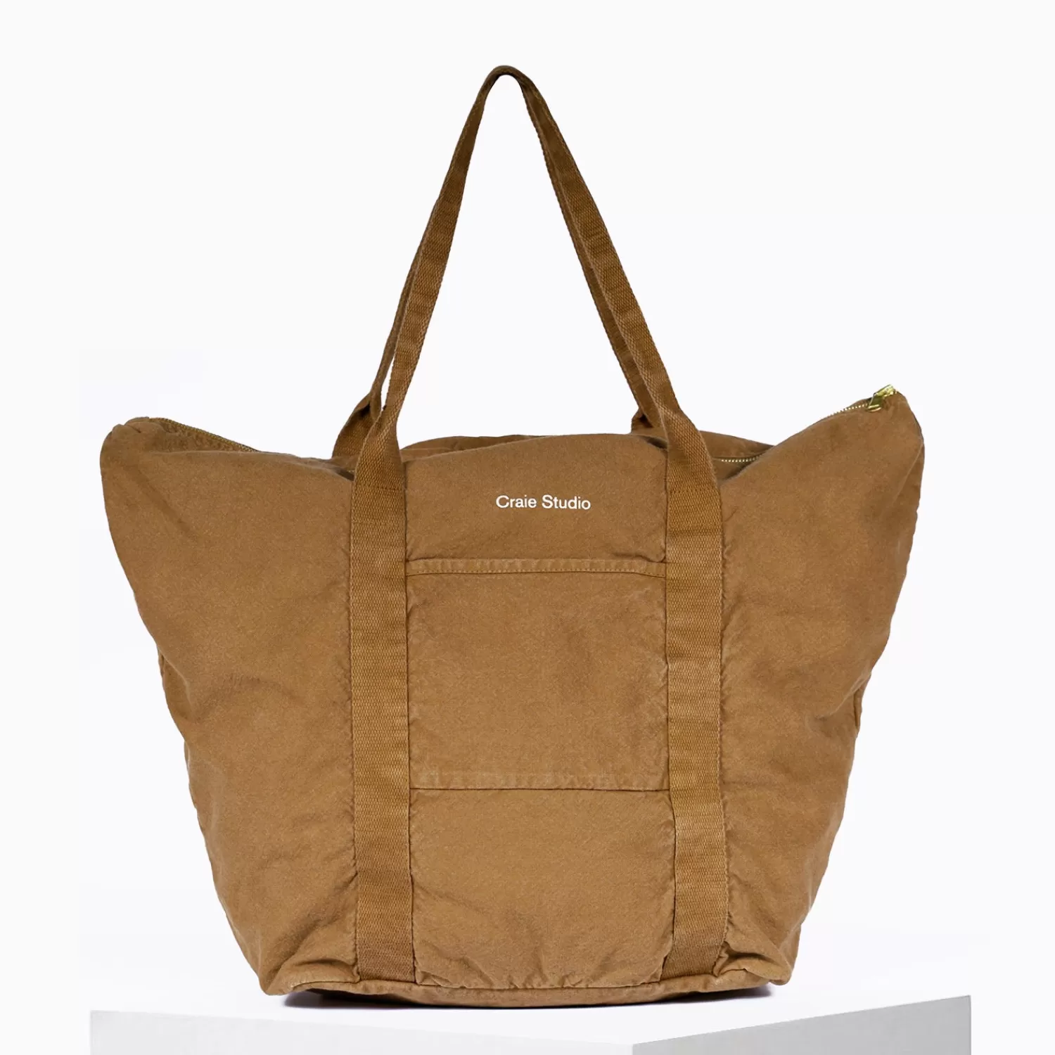 New Craie Studio Sac 24H coton Noisette Camel