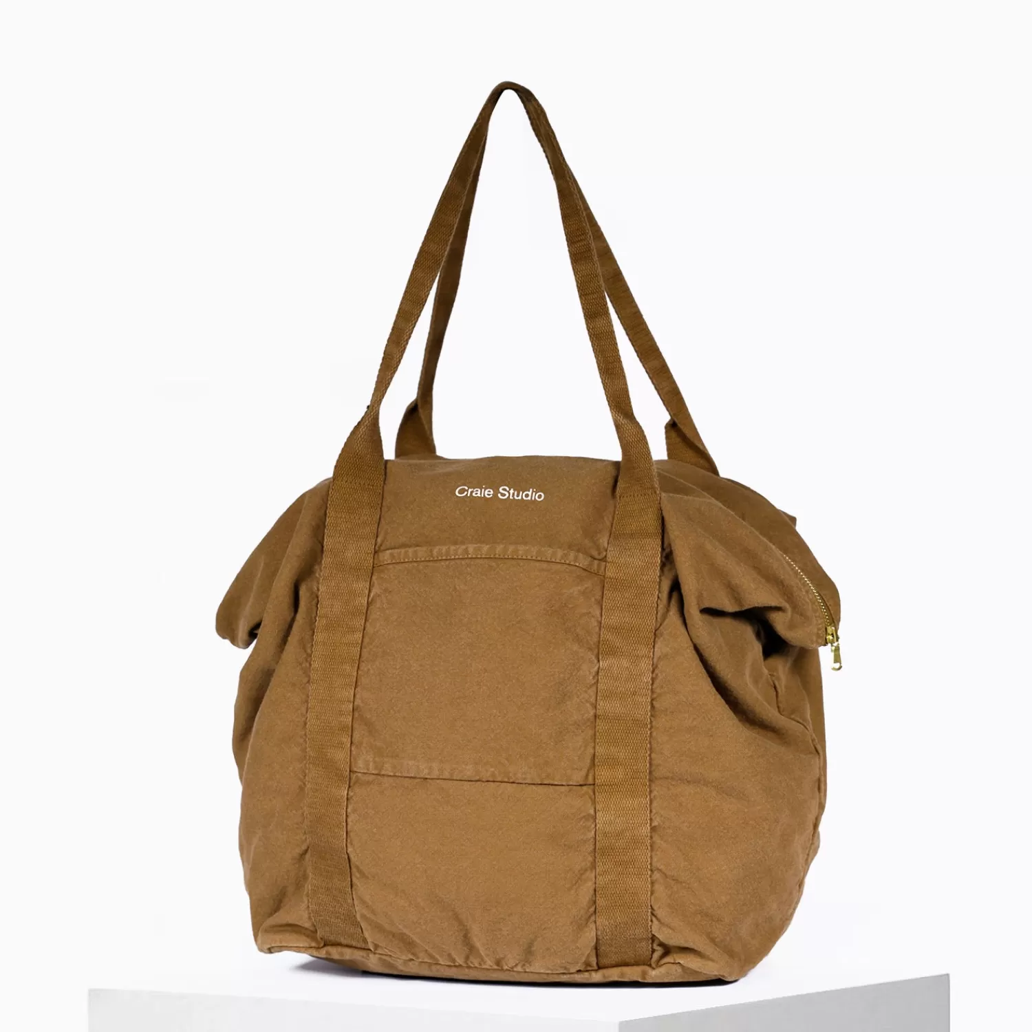 New Craie Studio Sac 24H coton Noisette Camel