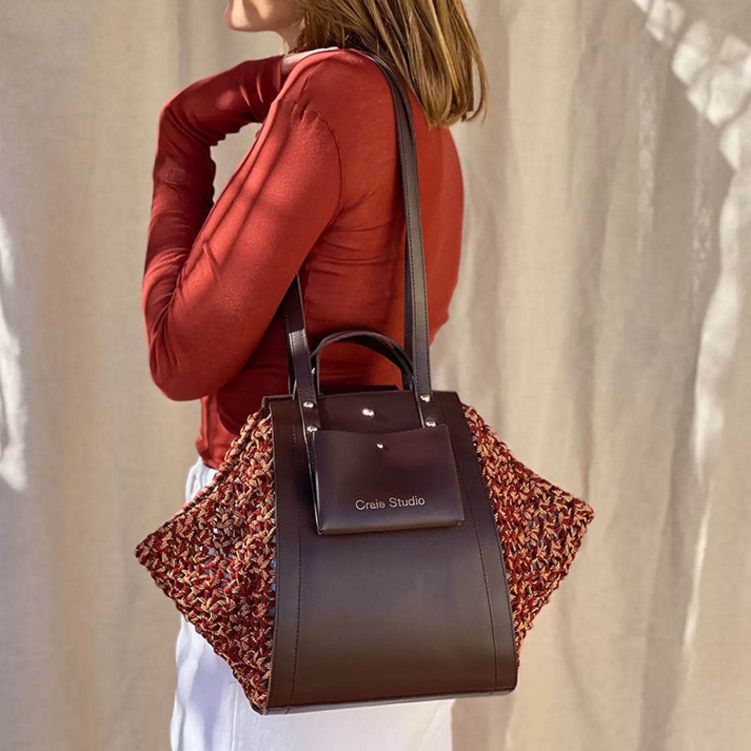 sac_link_macram_choco_mix_3.webp Best Sale Craie Studio Sac Link macramé Choco Mix Brun