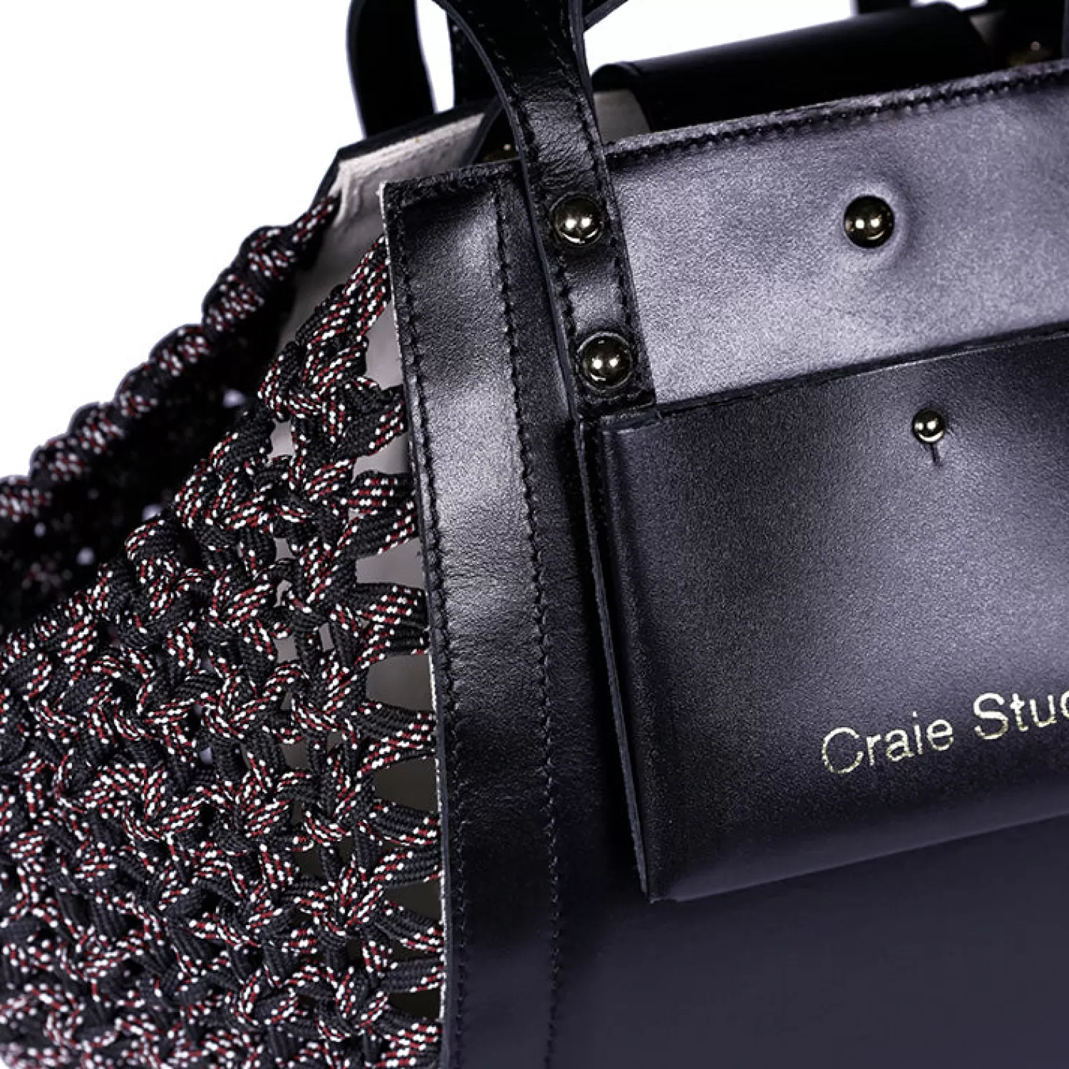 Discount Craie Studio Sac Link macramé Mix Noir