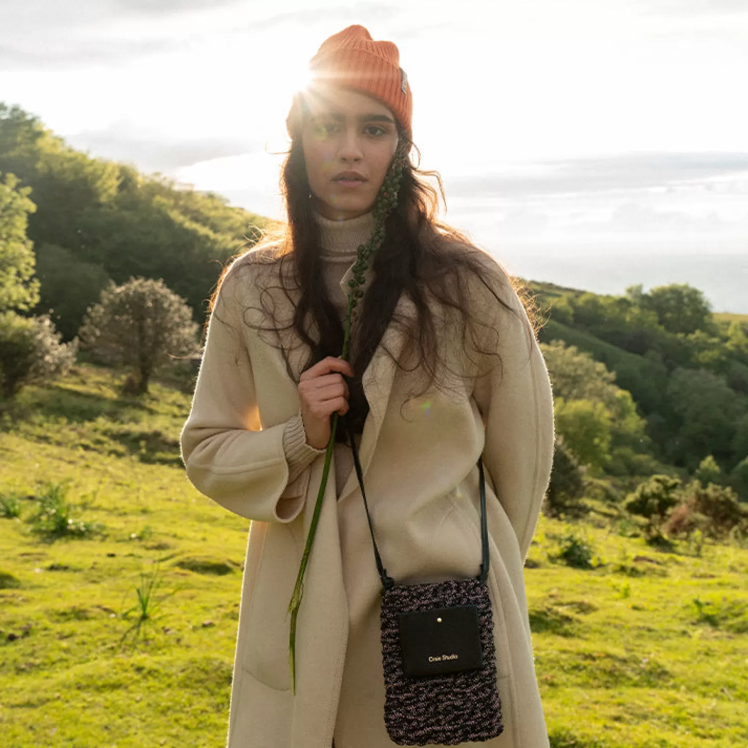 Hot Craie Studio Sac Zephyr macramé Mix Noir