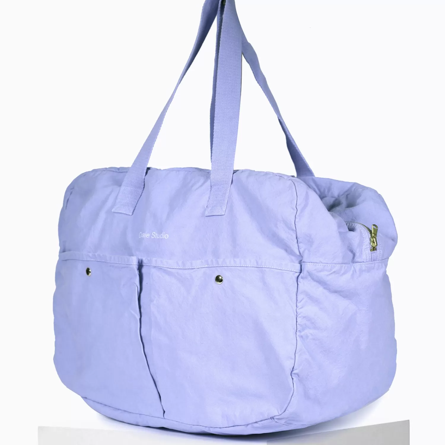 weekend_bag_coton_ciel_3.webp Online Craie Studio Week-end Bag coton Ciel Bleu