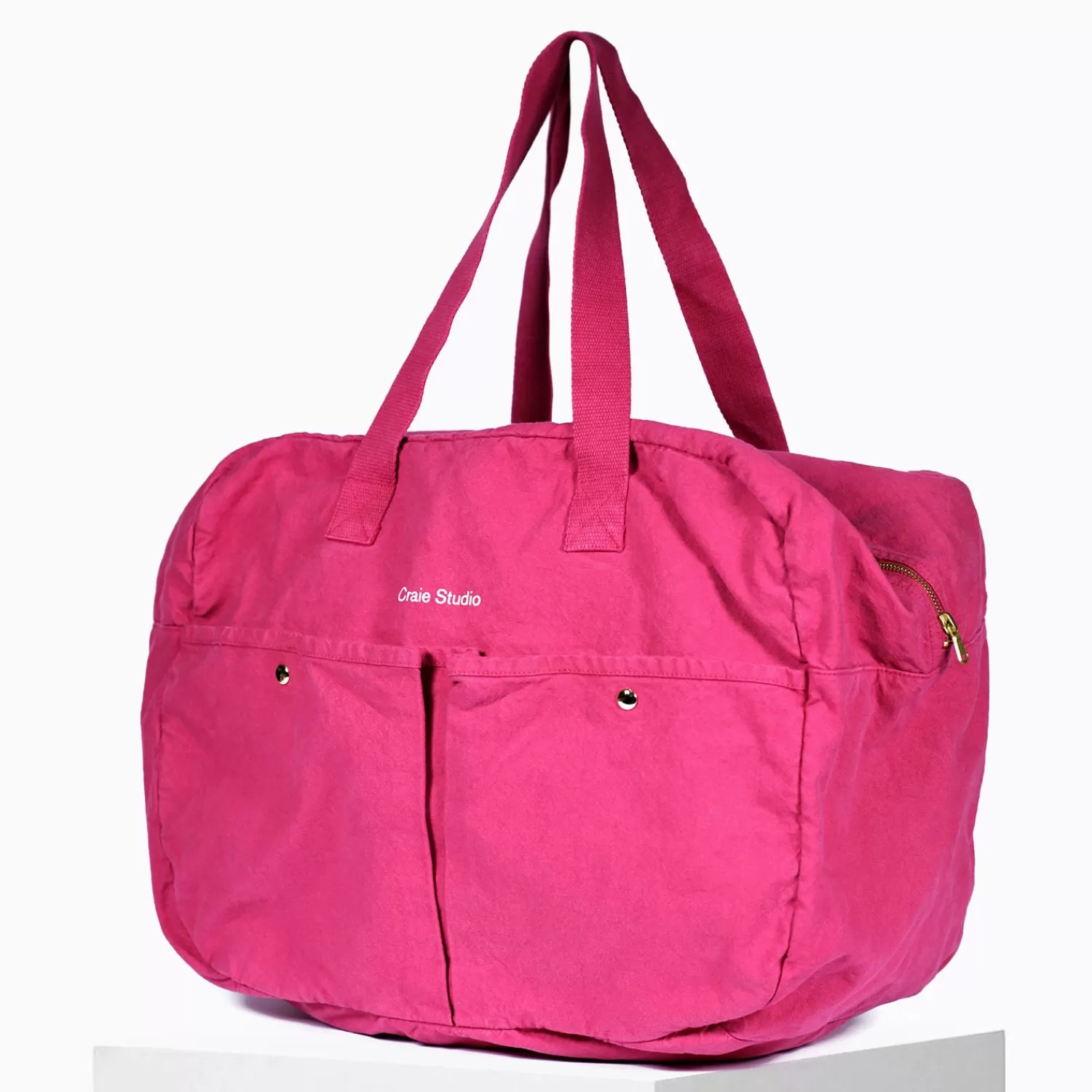 weekend_bag_coton_dahlia_2.webp New Craie Studio Week-end bag coton Dahlia Rose