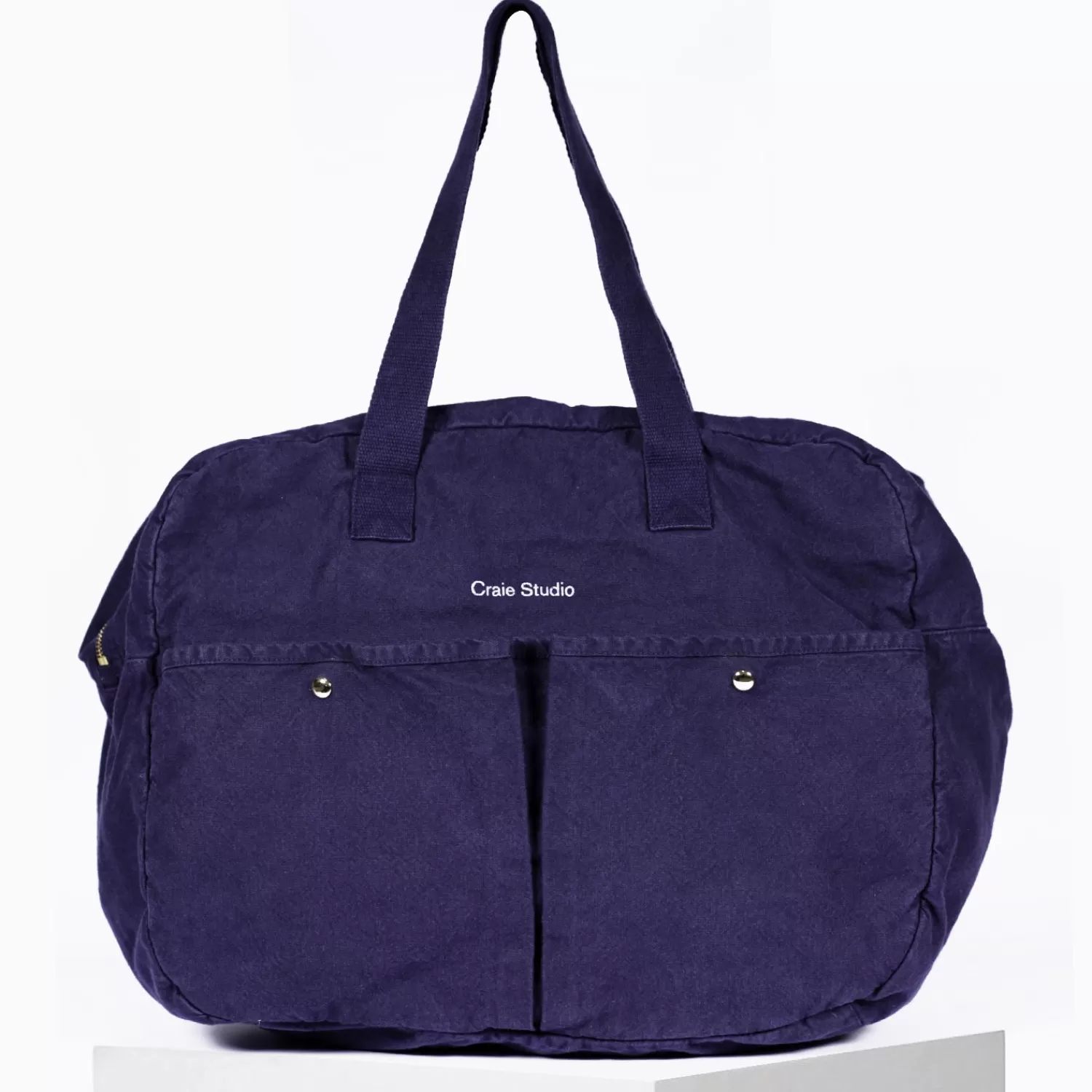 Fashion Craie Studio Week-end Bag coton Encre Bleu