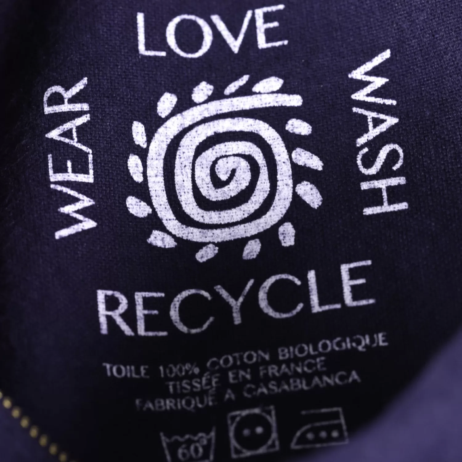 Fashion Craie Studio Week-end Bag coton Encre Bleu