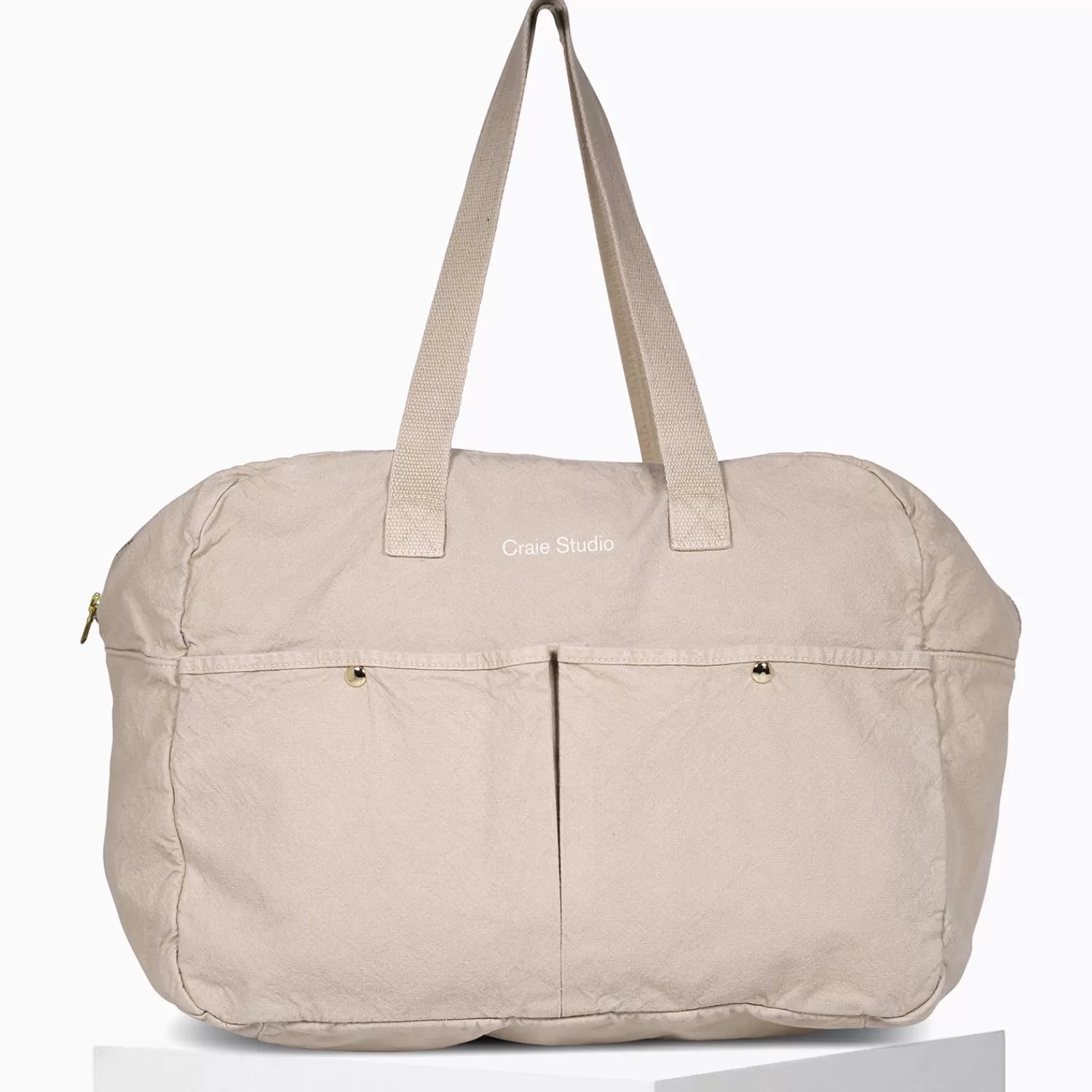 Best Craie Studio Week-end bag coton Ficelle Gris