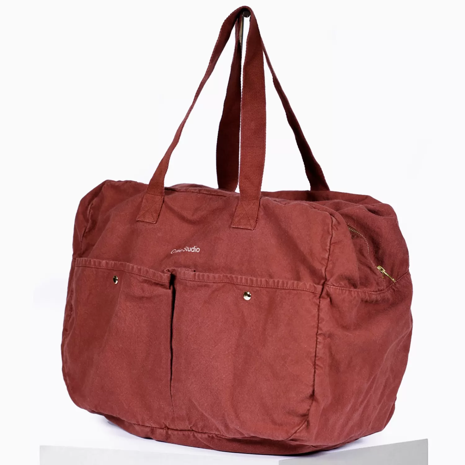 weekend_bag_coton_henn_3.webp Discount Craie Studio Week-end Bag coton Henné Camel