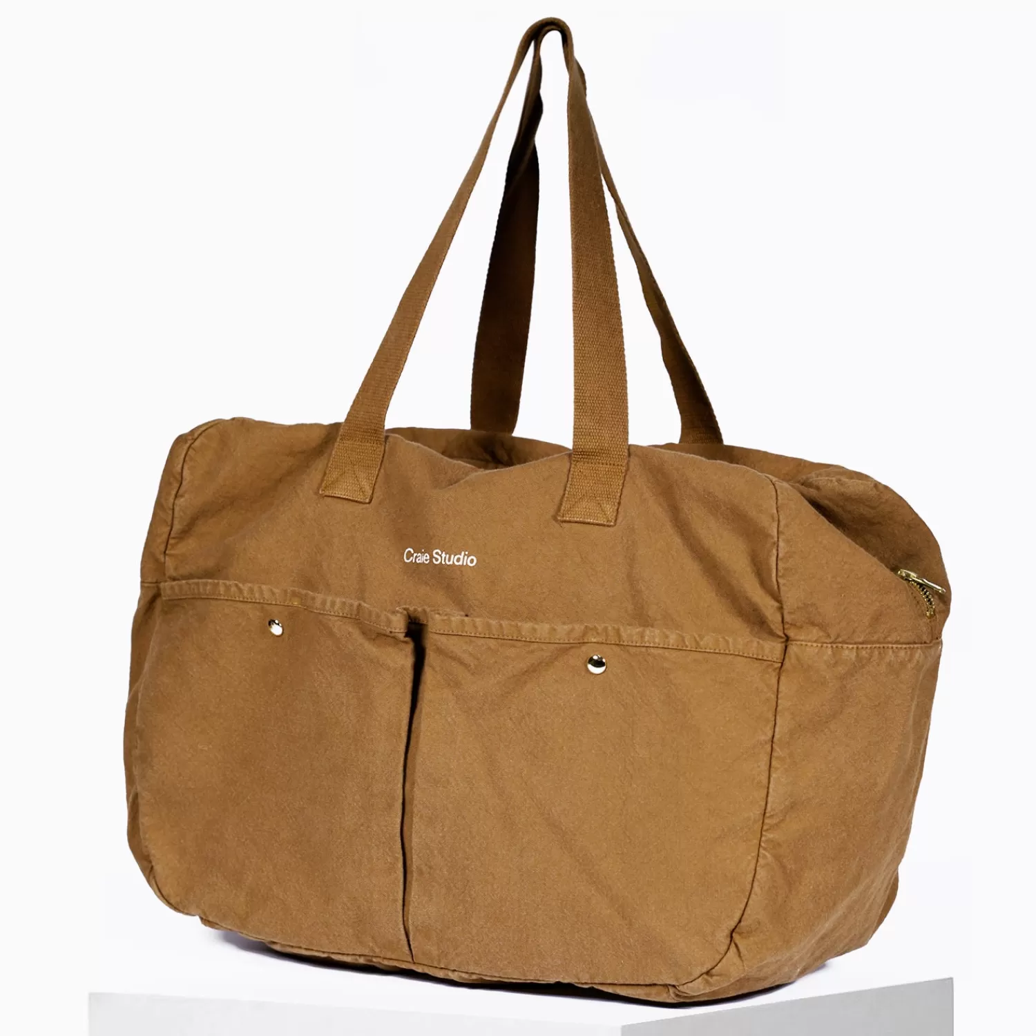 Flash Sale Craie Studio Week-end bag coton Noisette Camel